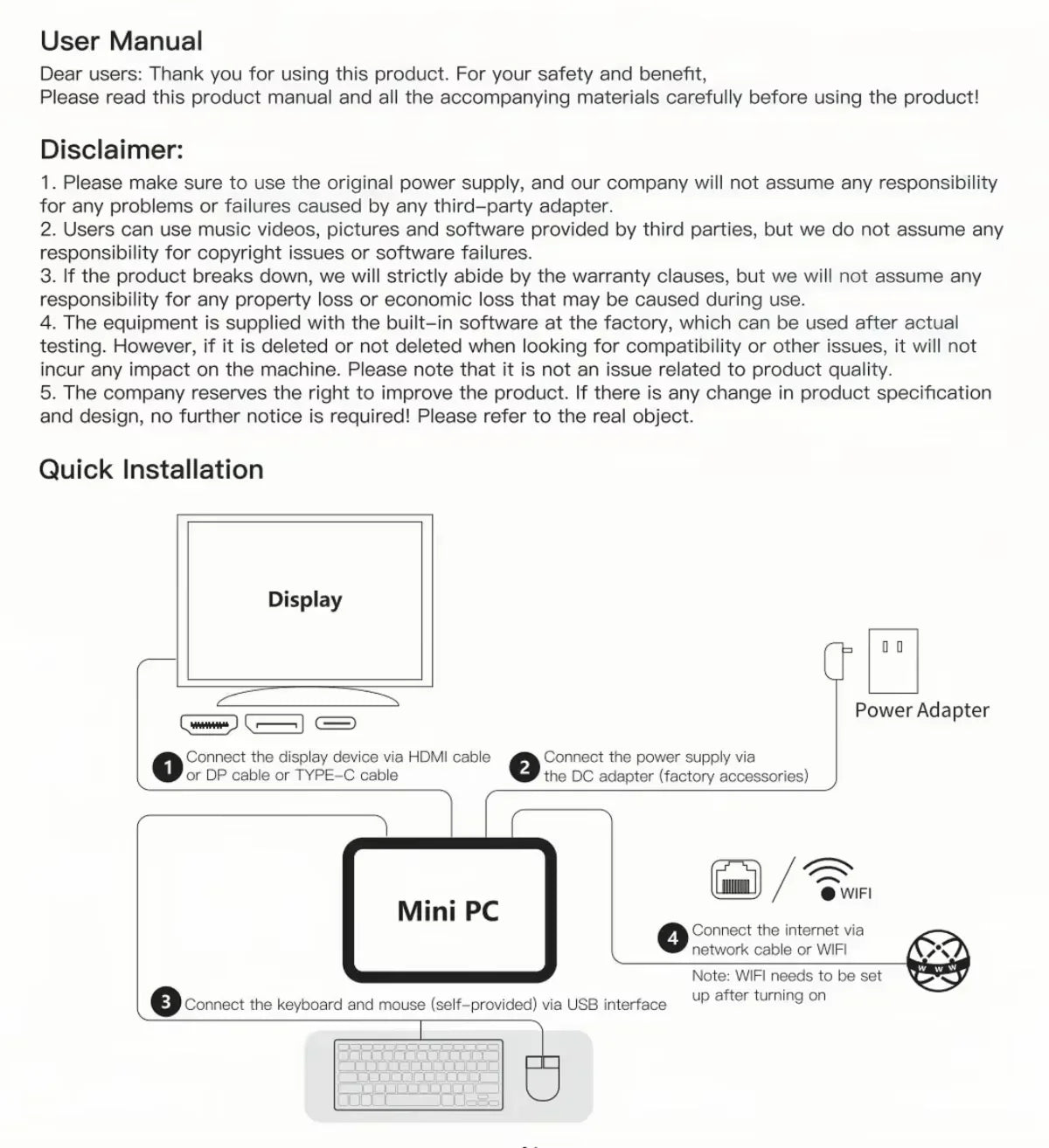 2025 Mini PC Windows 10 Intel Core i7 8500Y Desktop Pc Gaming Computer 12GB DDR4 1TB 2TB SSD WiFi 6 BT4.2 Portable Mini Pc Gamer