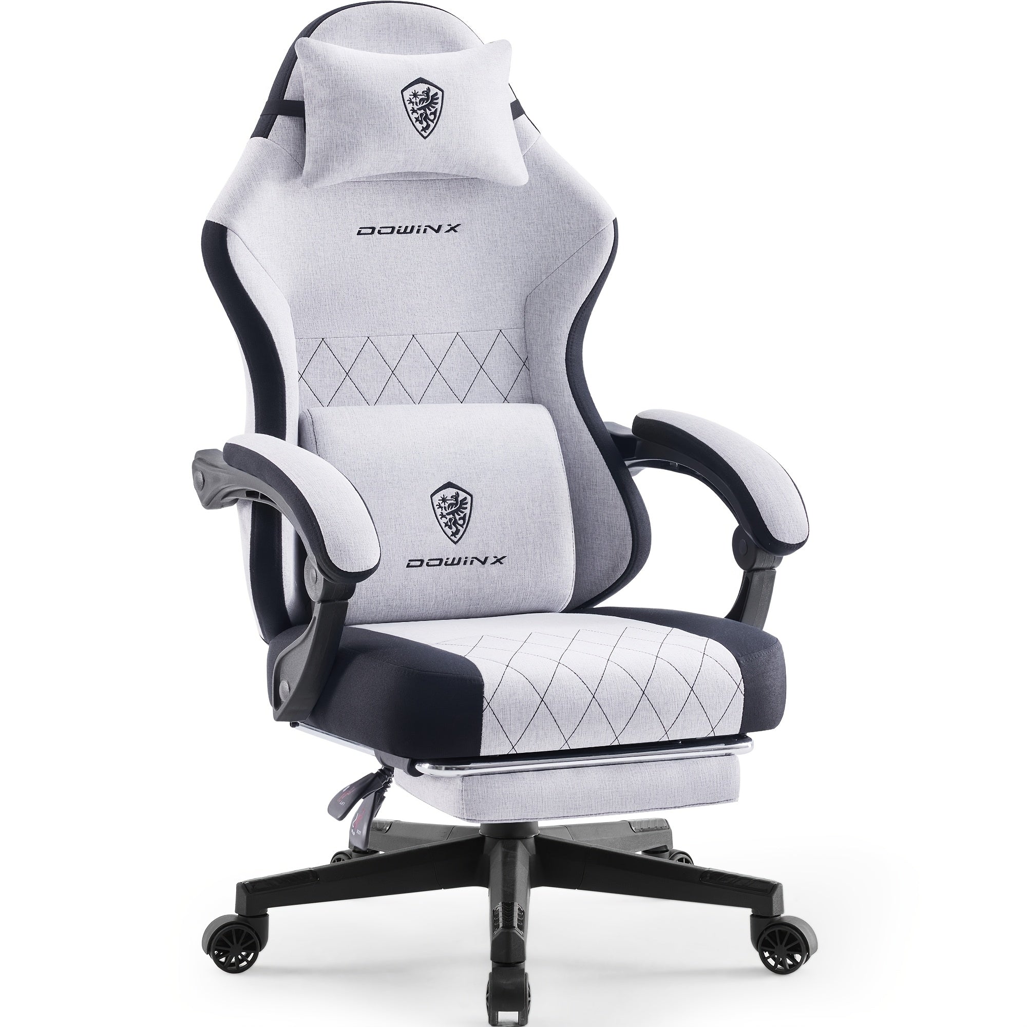 Dowinx Gaming Chair With Footrest, Gaming Chair Big And Tall For Heavy People, Gamer Chair For Adult With Massage, High Back Ergonomic Computer Chair With Footrest For Adults