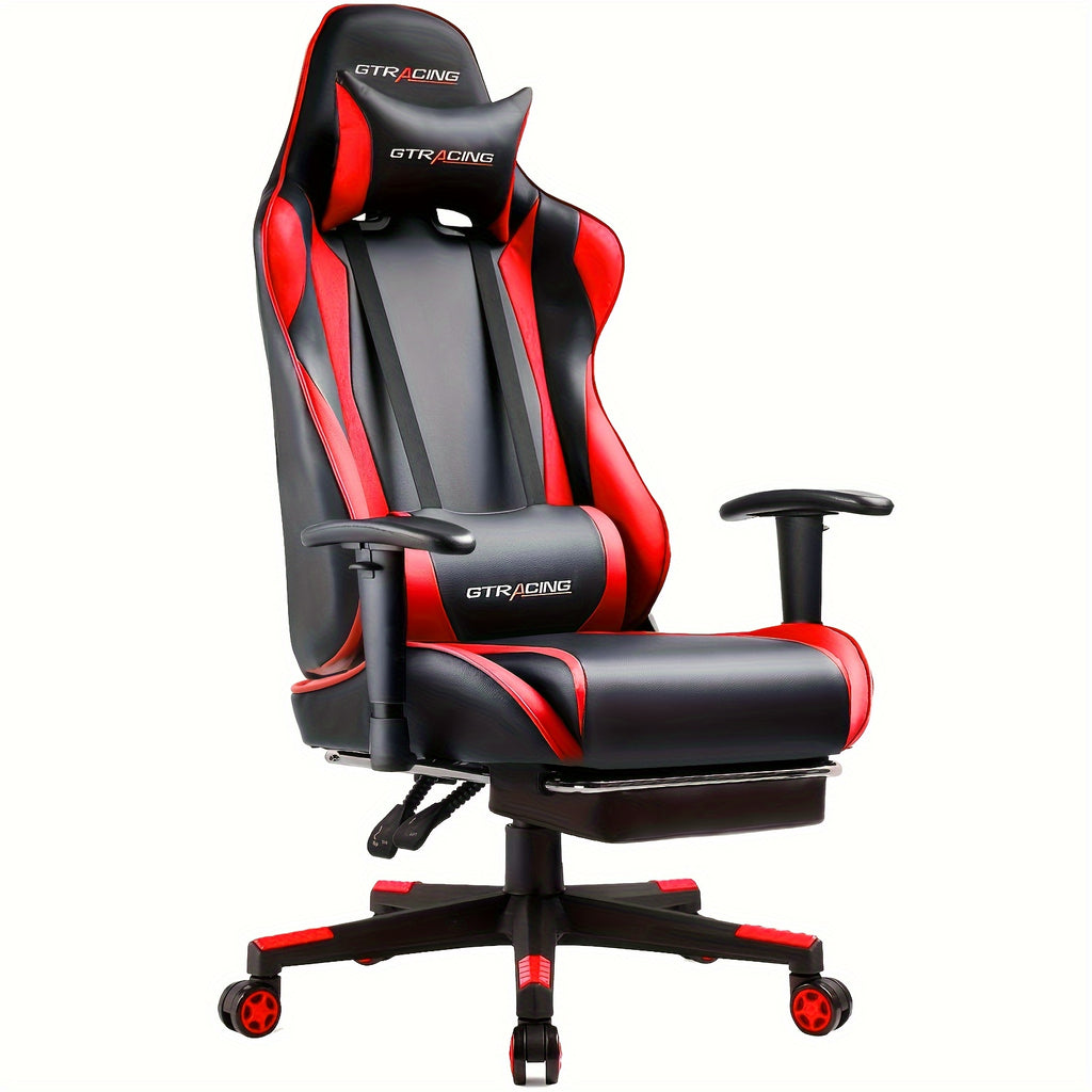 GTRACING Racing Style Gaming Chair, Ergonomic Computer Office Chair, Reclining Gaming Chair, Seat Height Adjustment, With Headrest And Lumbar Support, Maximum Weight Capacity 350-400 Lbs
