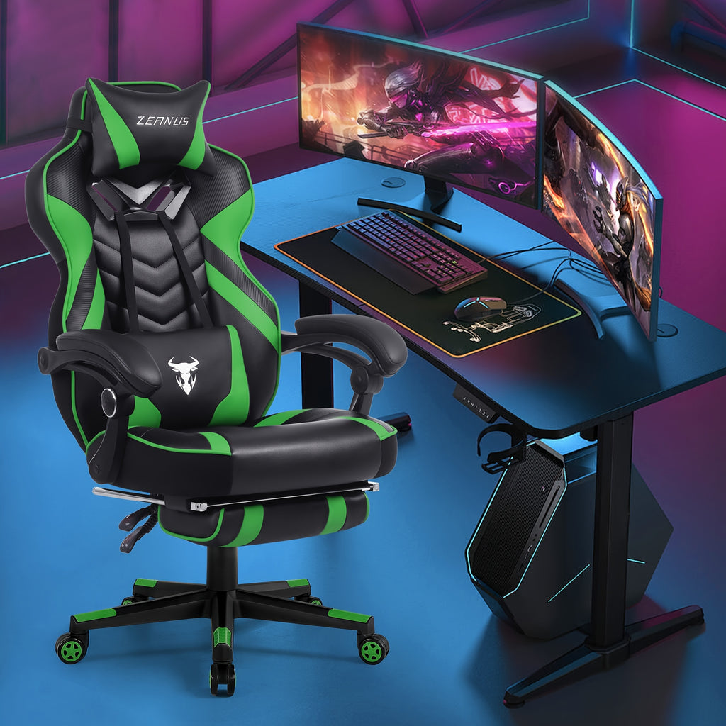 Adult Gaming Chair Adjustable Backrest Height Recliner Computer Chair With Footrest Ergonomic Computer Gaming Chair Computer Gaming Chair With Massage Gaming High-back Chair Large And Tall Gaming Chair Large Computer Gaming C