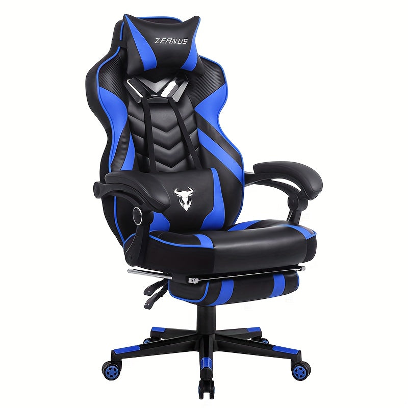 Adult Gaming Chair Adjustable Backrest Height Recliner Computer Chair With Footrest Ergonomic Computer Gaming Chair Computer Gaming Chair With Massage Gaming High-back Chair Large And Tall Gaming Chair Large Computer Gaming C