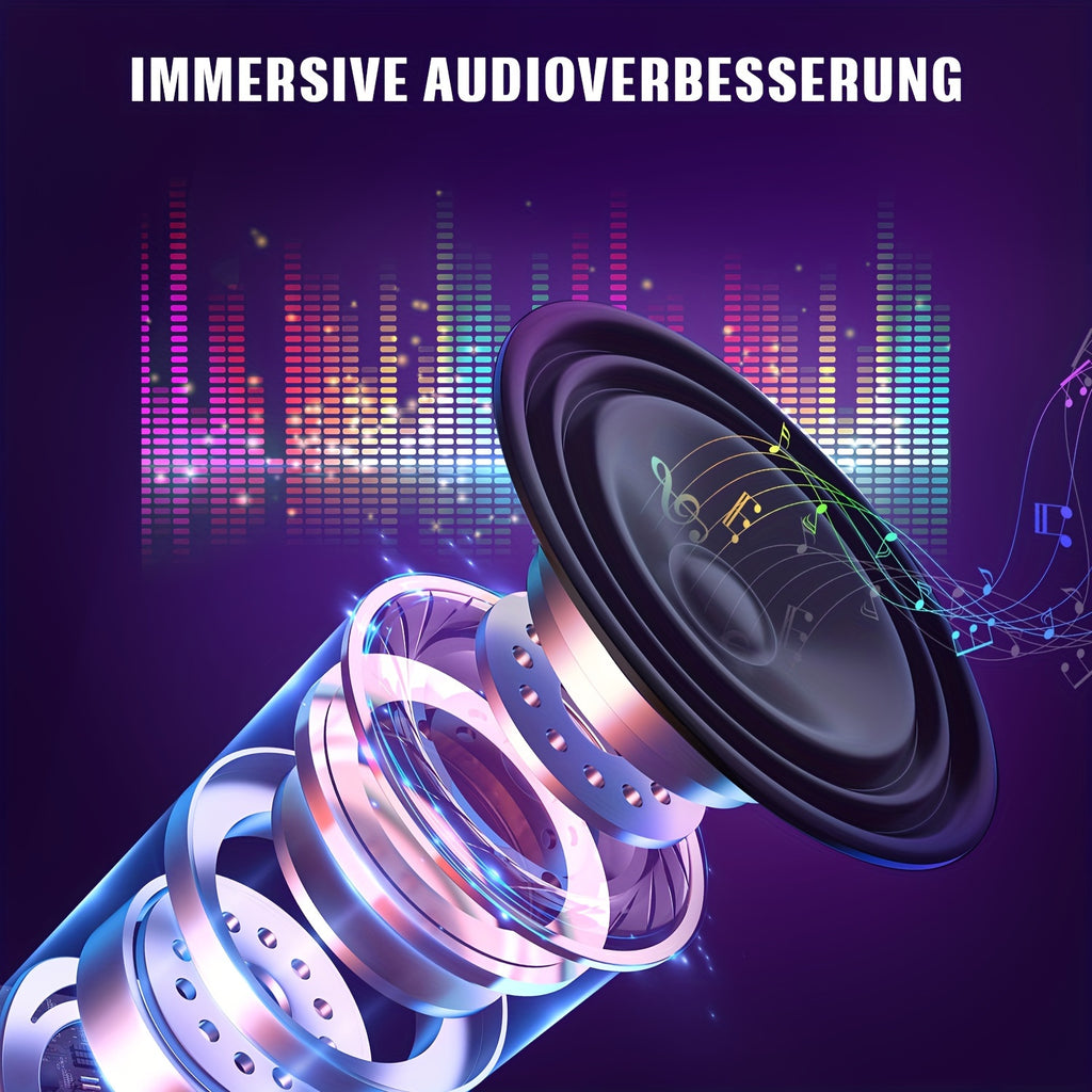 Ergonomic Gaming Chair with RGB Lights, Speakers & Lumbar Support - Adjustable Backrest, 360° Swivel Wheels, Durable Metal Frame - Black