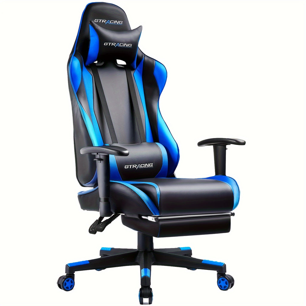 GTRACING Racing Style Gaming Chair, Ergonomic Computer Office Chair, Reclining Gaming Chair, Seat Height Adjustment, With Headrest And Lumbar Support, Maximum Weight Capacity 350-400 Lbs