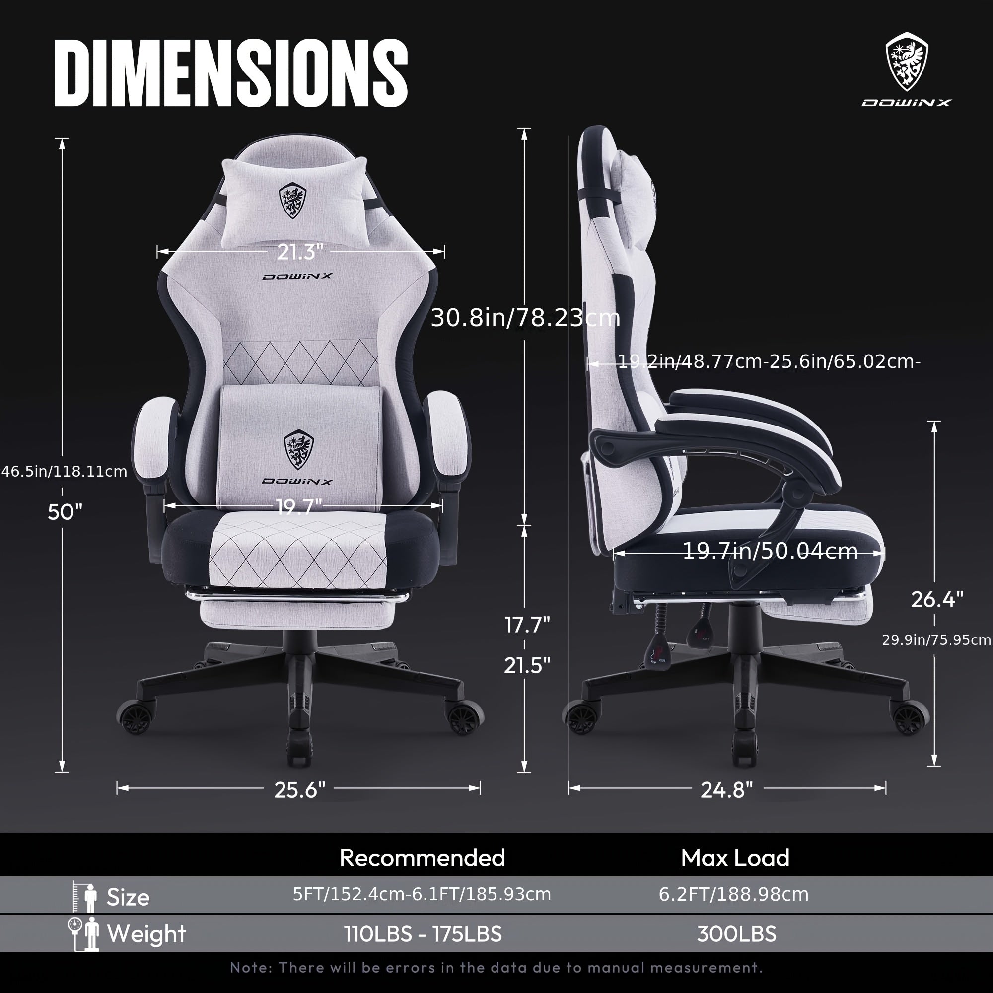 Dowinx Gaming Chair With Footrest, Gaming Chair Big And Tall For Heavy People, Gamer Chair For Adult With Massage, High Back Ergonomic Computer Chair With Footrest For Adults