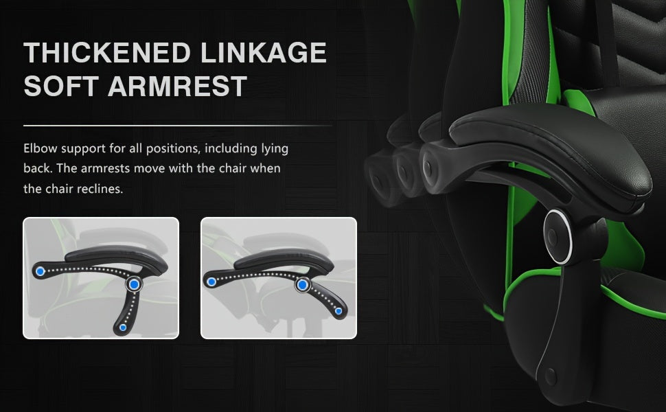 Adult Gaming Chair Adjustable Backrest Height Recliner Computer Chair With Footrest Ergonomic Computer Gaming Chair Computer Gaming Chair With Massage Gaming High-back Chair Large And Tall Gaming Chair Large Computer Gaming C