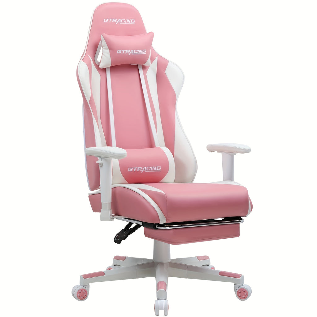 GTRACING Racing Style Gaming Chair, Ergonomic Computer Office Chair, Reclining Gaming Chair, Seat Height Adjustment, With Headrest And Lumbar Support, Maximum Weight Capacity 350-400 Lbs