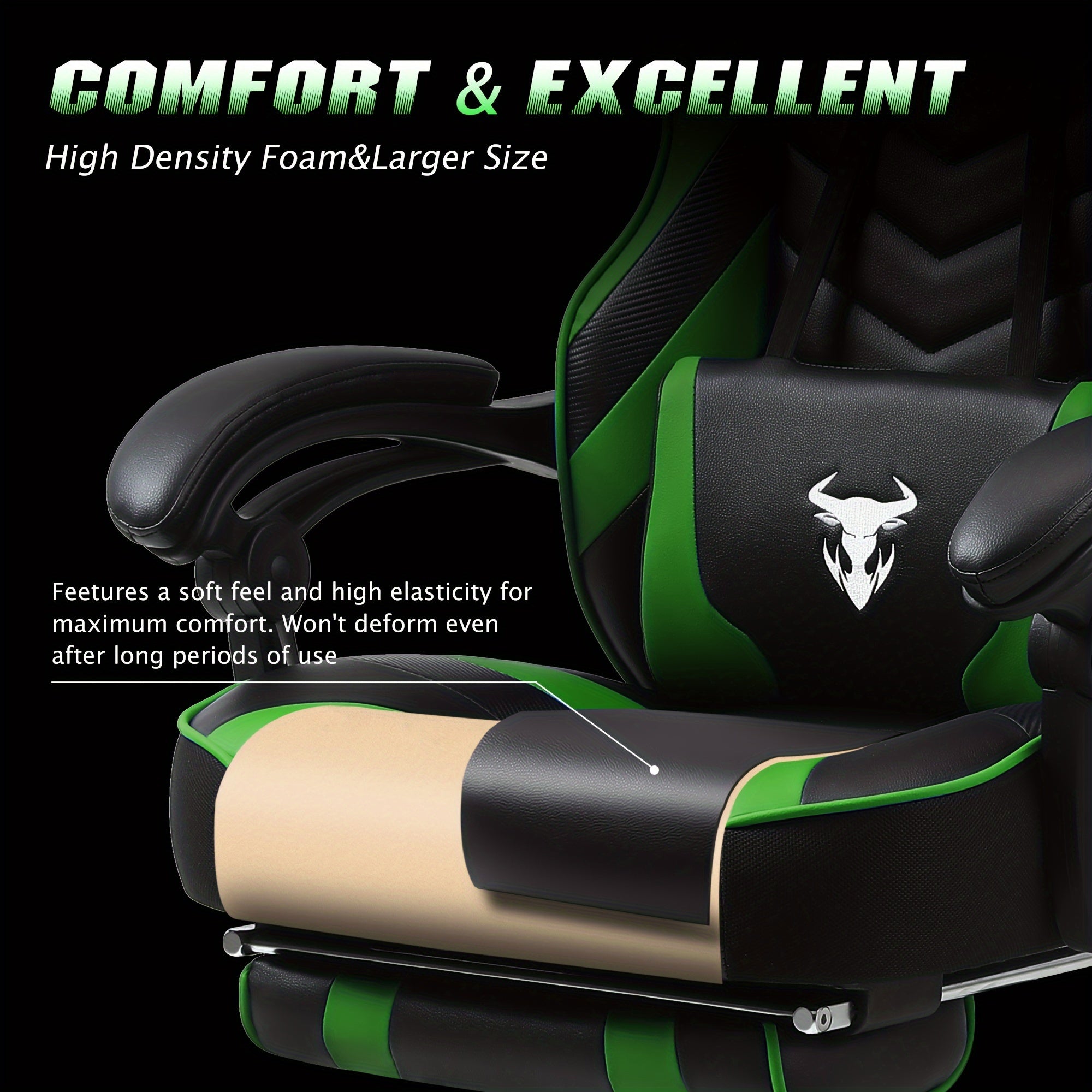Adult Gaming Chair Adjustable Backrest Height Recliner Computer Chair With Footrest Ergonomic Computer Gaming Chair Computer Gaming Chair With Massage Gaming High-back Chair Large And Tall Gaming Chair Large Computer Gaming C