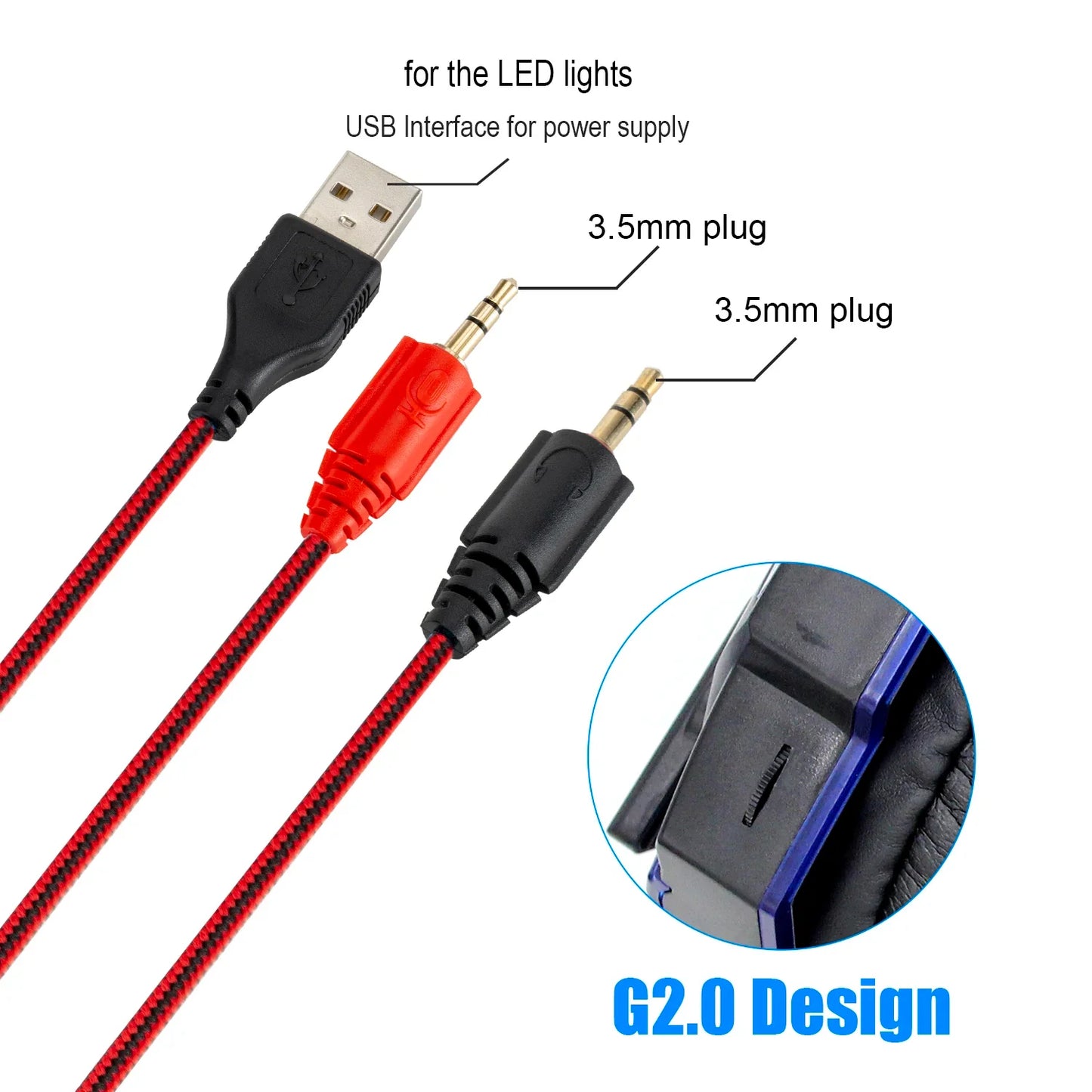 Gaming Headset with Mic and LED Light for PC Laptop Computer Cellphone PS4 Xbox 3.5mm Wired Stereo PC Gaming Headset Gifts