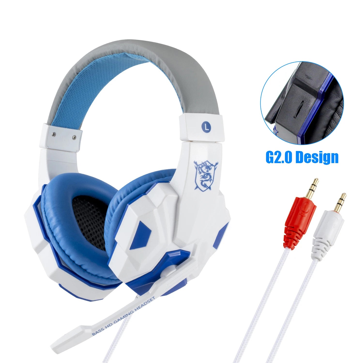 Gaming Headset with Mic and LED Light for PC Laptop Computer Cellphone PS4 Xbox 3.5mm Wired Stereo PC Gaming Headset Gifts