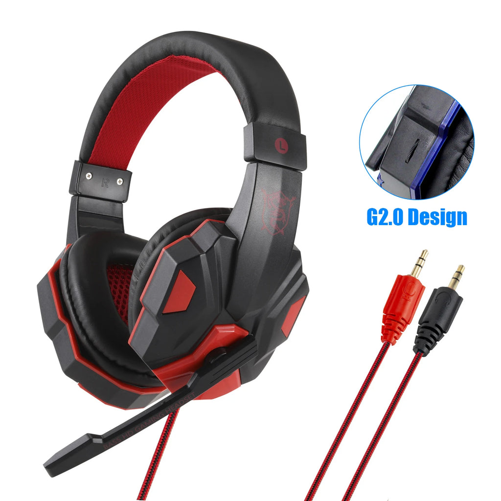 Gaming Headset with Mic and LED Light for PC Laptop Computer Cellphone PS4 Xbox 3.5mm Wired Stereo PC Gaming Headset Gifts