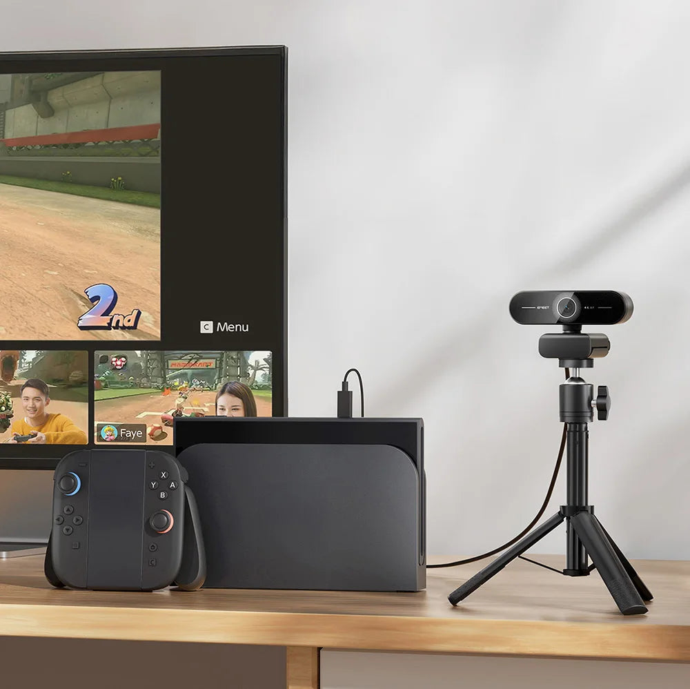 4K Ultra HD Webcam 1080P 60fps Web Camera EMEET C60E Autofocus USB Computer Camera for Live Streaming/ Video Call/ Conference