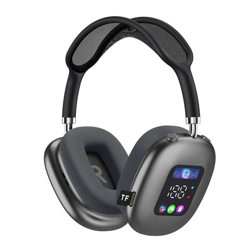 MAX600 Model New Wireless Active Noise Cancelling Headphones Hybrid Wireless Headphone With Touch Control LED Screen 2025 Hot