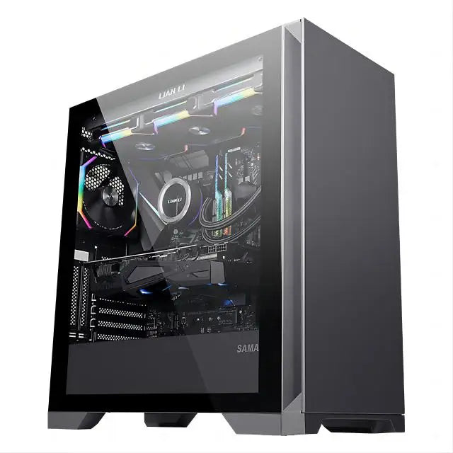 aotesier pc gaming i9 i7 computer acrylic  light strip front panel top power supply side transparent chassis game atx host box