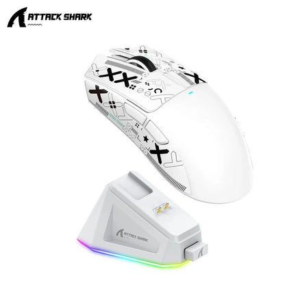 X11 Attack Shark Gaming Mouse Wireless 1K Hz PAW3311 Macro Magnetic RGB Docking Charger for Gaming