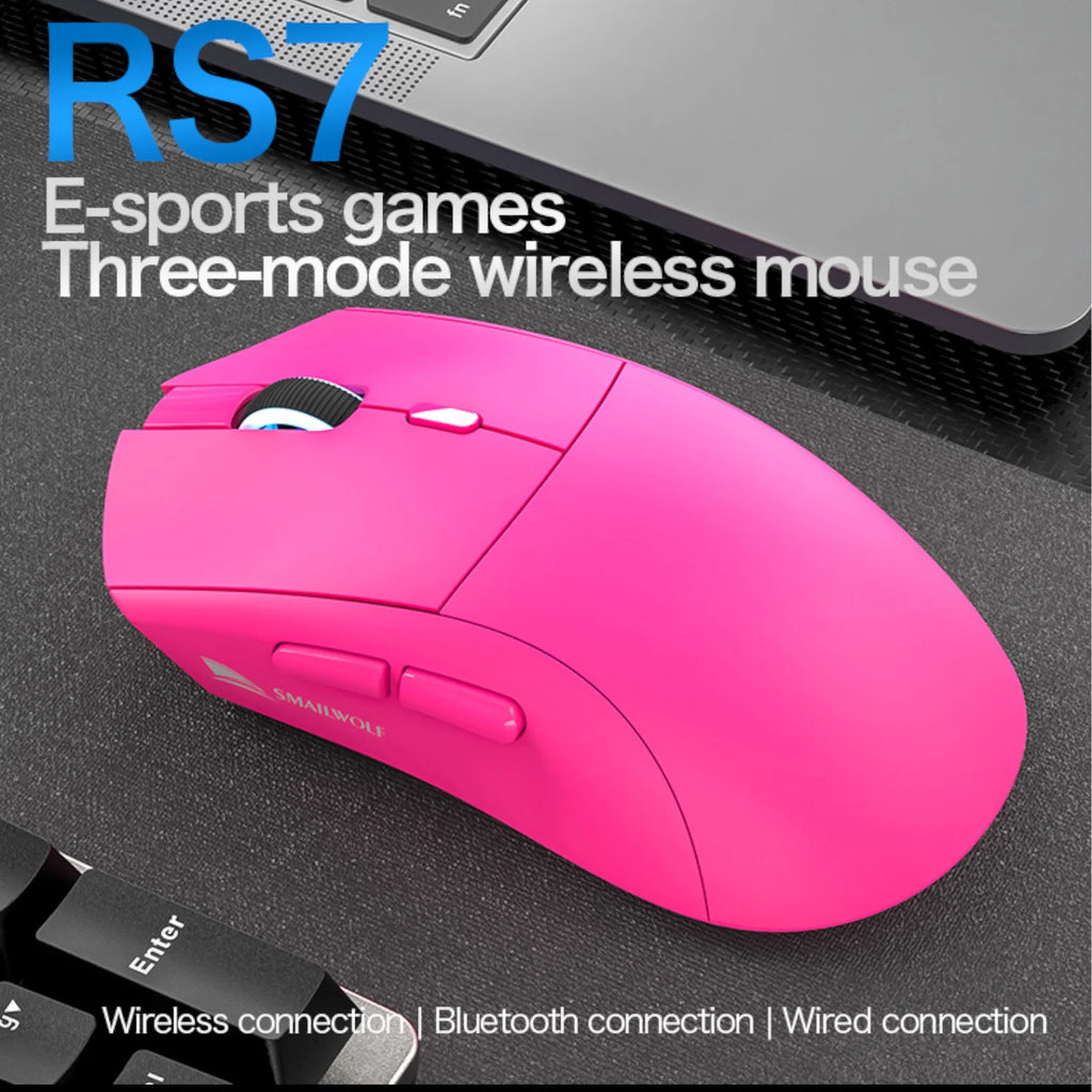 SMAILWOLF RS7 Bluetooth wireless gaming mouse three mode PAW3311 macro-definition mouse laptop gaming office