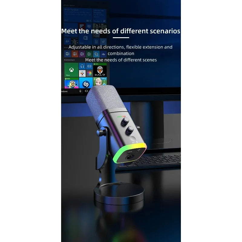 Podcast Full set of microphone live sound card 4k webcam microphone live streaming