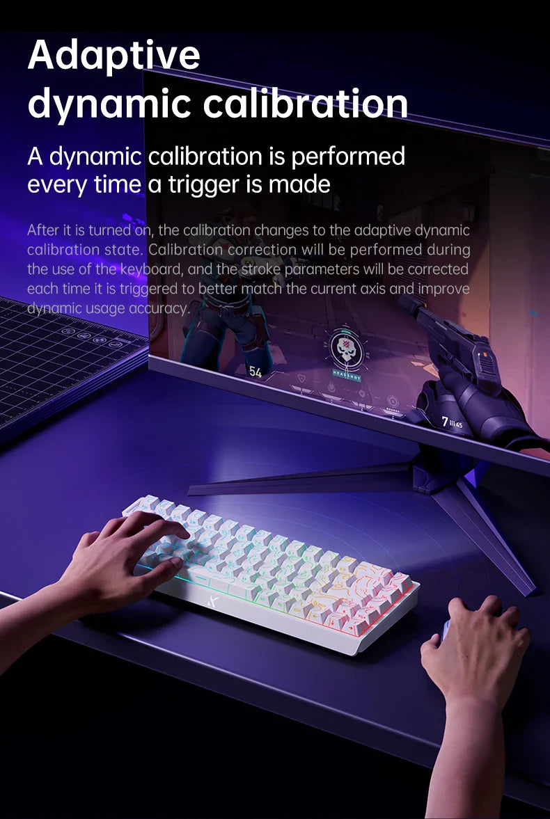 MCHOSE Ace68 Wired Mechanical Gaming Keyboard-68-Key Ultra-Compact layout RGB Backlit Ultra-Low Latency Type-C Wired