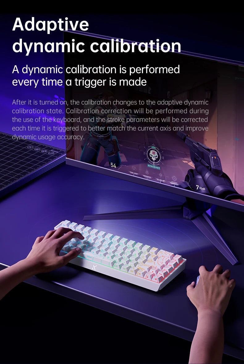 MCHOSE Ace68 Wired Mechanical Gaming Keyboard-68-Key Ultra-Compact layout RGB Backlit Ultra-Low Latency Type-C Wired