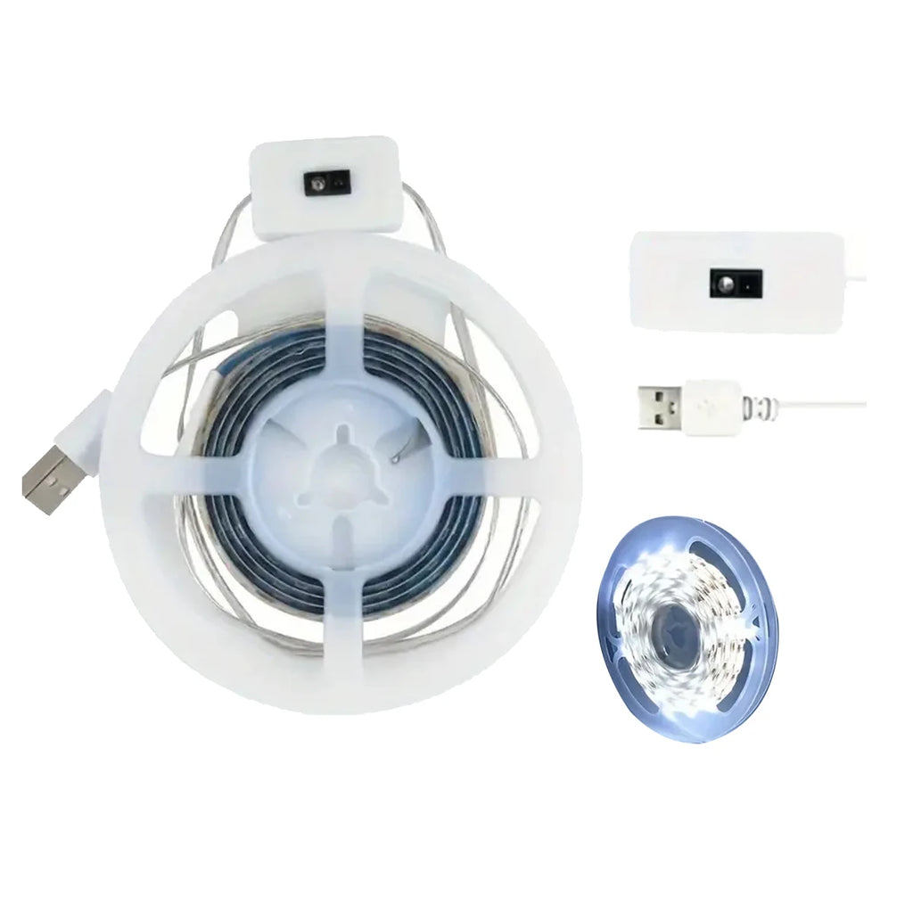 5V USB LED Strip Light with Hand Sweep Sensor ON/OFF Switch Dimmable 2835 Flexible Tape Lamp for TV Backlight Cabinet Room Decor