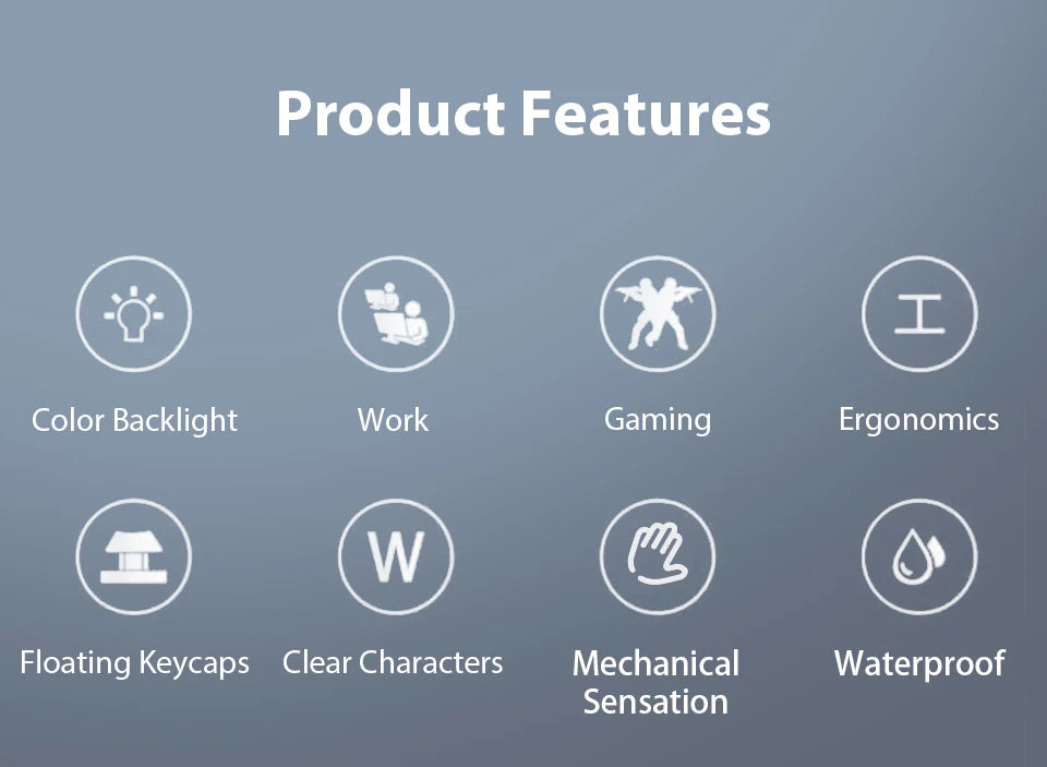 Wired Mechanical Keyboard, Laptop, Desktop Computer, Office Gaming Keyboard, Brown Switch, Multicolor USB Computer Accessories