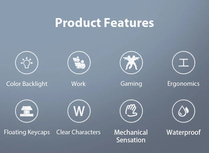 Wired Mechanical Keyboard, Laptop, Desktop Computer, Office Gaming Keyboard, Brown Switch, Multicolor USB Computer Accessories