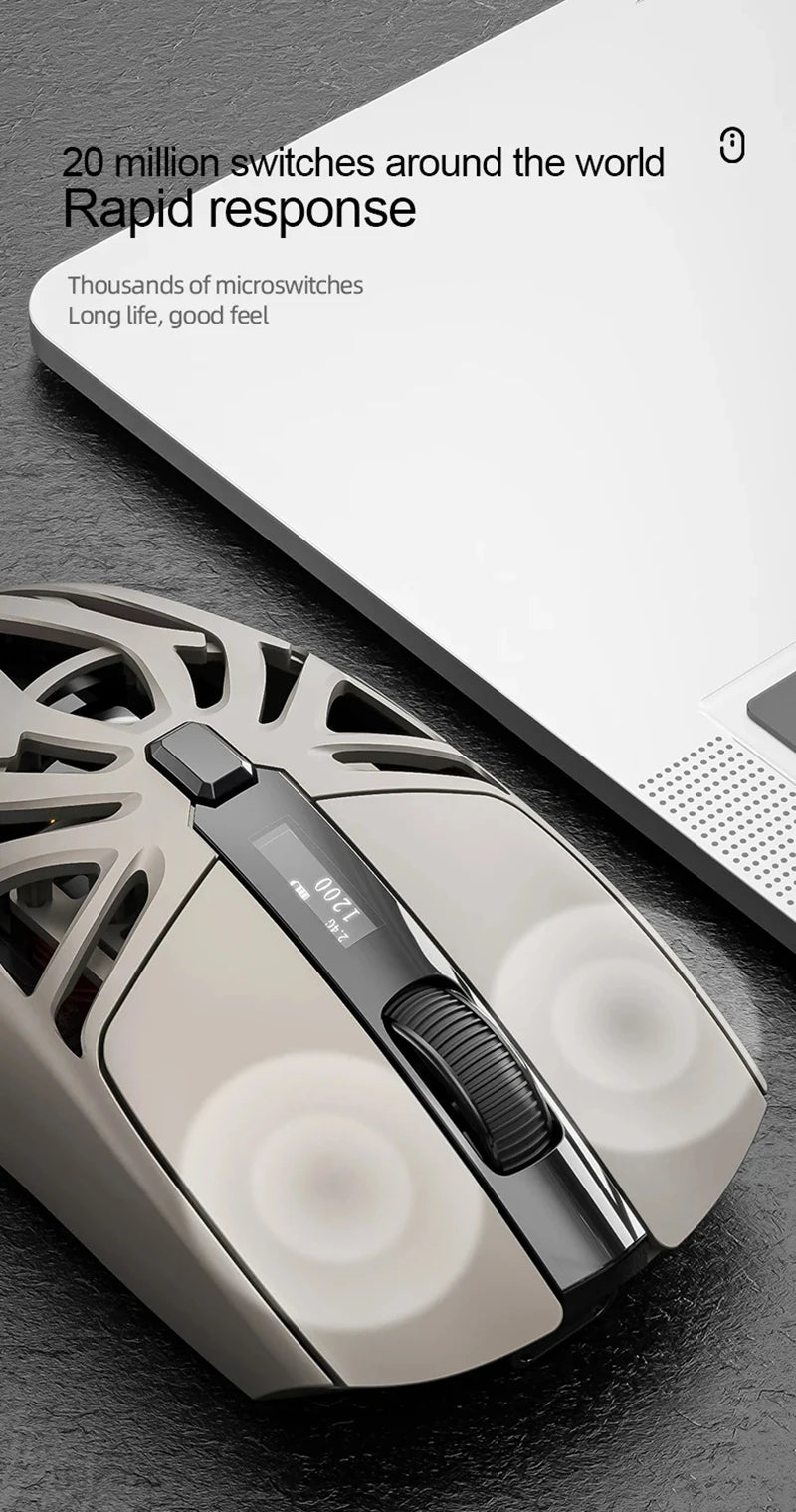 Xiaomi RS8 1000Hz Bluetooth Wireless Mouse 10000DPI Three-mode Connection Lightweight Macro Gaming Mouse Notebook Computer