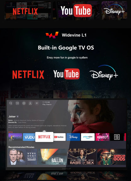 Zeuslap 18.5 inch Smart TV Portable Touch Screen Monitor with Google TV For Mini PC Laptop Phone Xbox PS4 PS5 Switch