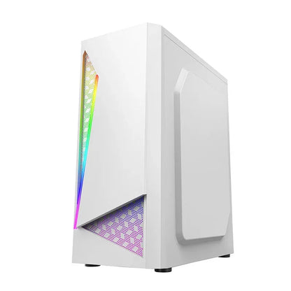 aotesier pc gaming i9 i7 computer acrylic  light strip front panel top power supply side transparent chassis game atx host box