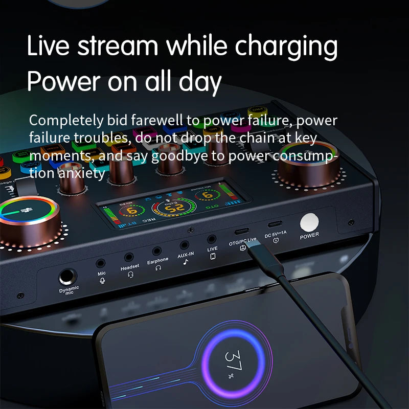 Podcast Full set of microphone live sound card 4k webcam microphone live streaming