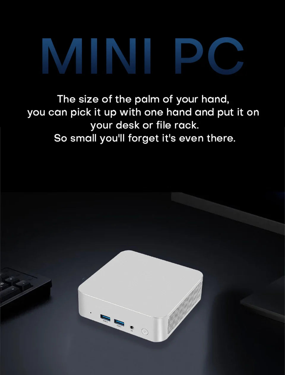 2025 Mini PC Windows 10 Intel Core i7 8500Y Desktop Pc Gaming Computer 12GB DDR4 1TB 2TB SSD WiFi 6 BT4.2 Portable Mini Pc Gamer