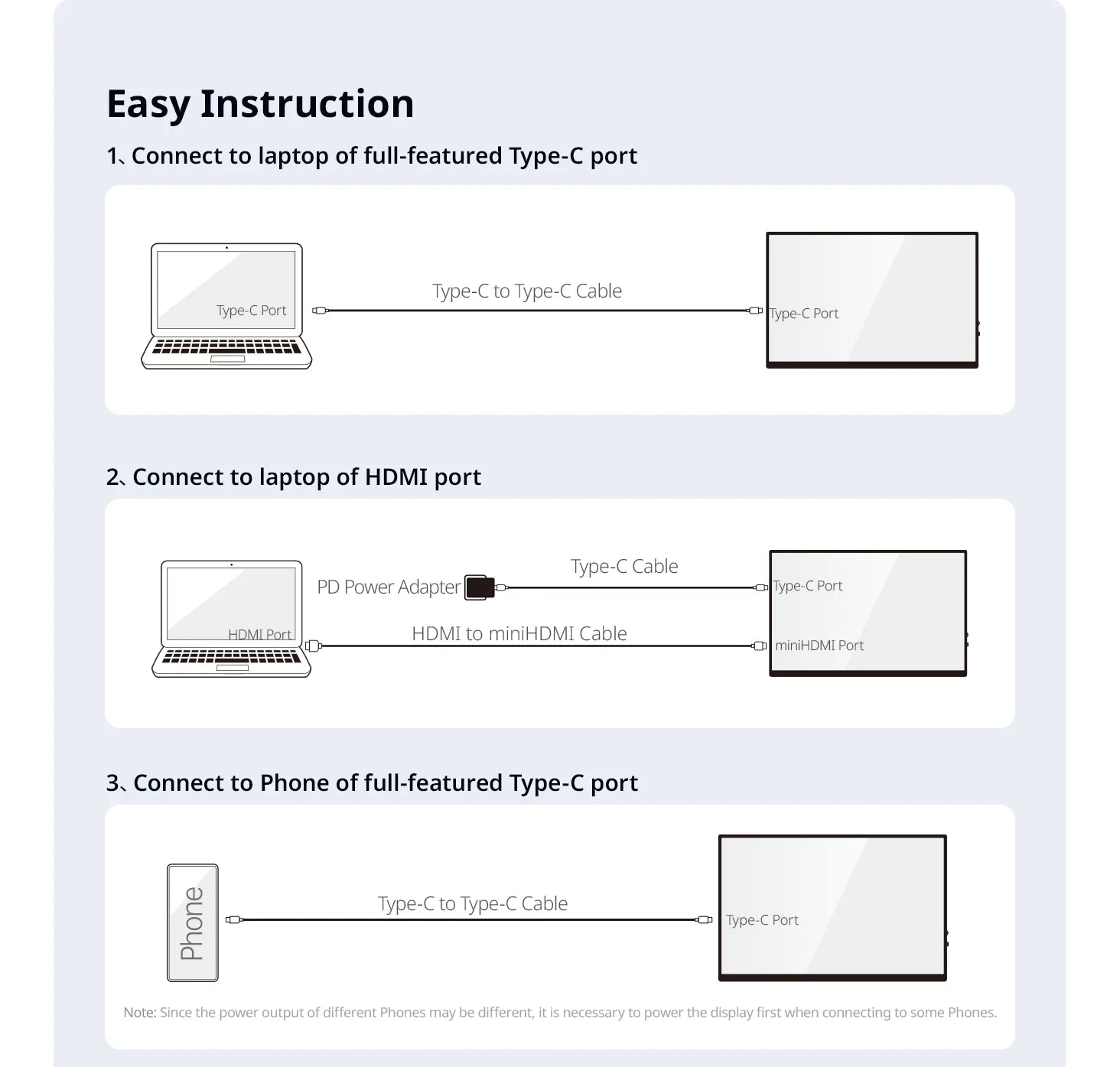 XIANWEI 18.5 inch Portable Monitor Touch 100%sRGB 100Hz External Screen Gaming Office Display For Switch Phone Laptop Xbox PS4/5