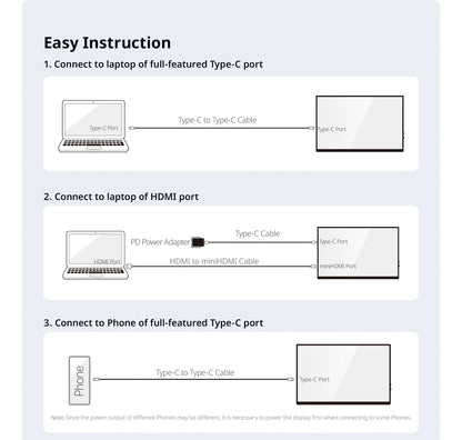 XIANWEI 18.5 inch Portable Monitor Touch 100%sRGB 100Hz External Screen Gaming Office Display For Switch Phone Laptop Xbox PS4/5
