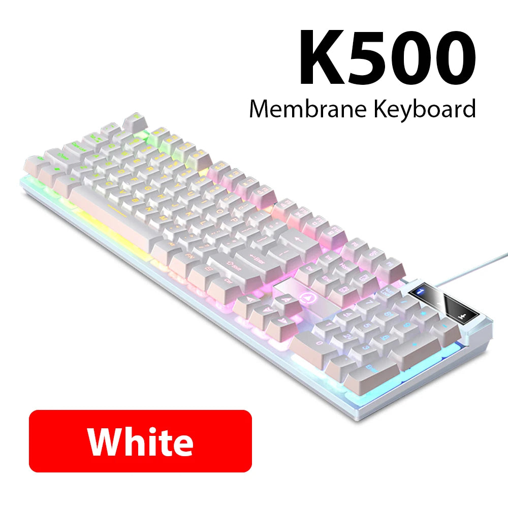 Wired Mechanical Keyboard, Laptop, Desktop Computer, Office Gaming Keyboard, Brown Switch, Multicolor USB Computer Accessories