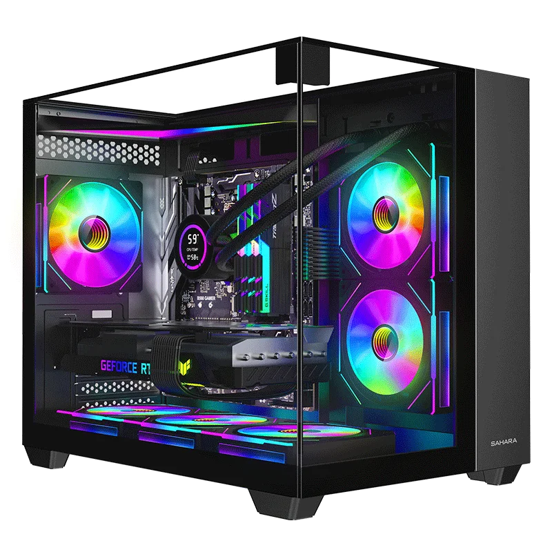 Gaming Desktop Ryzen 7 5700X NVIDIA RTX 4060 32GB DDR4 RAM 1TB M.2 NVMe SSD WIFI Pc for Gaming DesignOffice  Prebuilt Gaming Pc