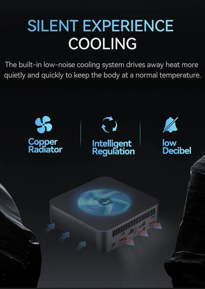 Gaming Mini PC Intel Core i9 8950HK Windows 11 Pro 16GB DDR4 1TB SSD WiFi6 M.2 UHD Graphics 1000Mbps Portable Mini PC Desktop