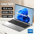 NEW 15.6" Intel N95 Portable Laptop Windows11 Notebook 32GB DDR4 2TB SSD Pc Gamer Office Computer with Backlit Fingerprint