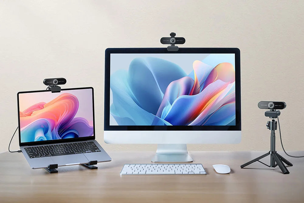 4K Ultra HD Webcam 1080P 60fps Web Camera EMEET C60E Autofocus USB Computer Camera for Live Streaming/ Video Call/ Conference