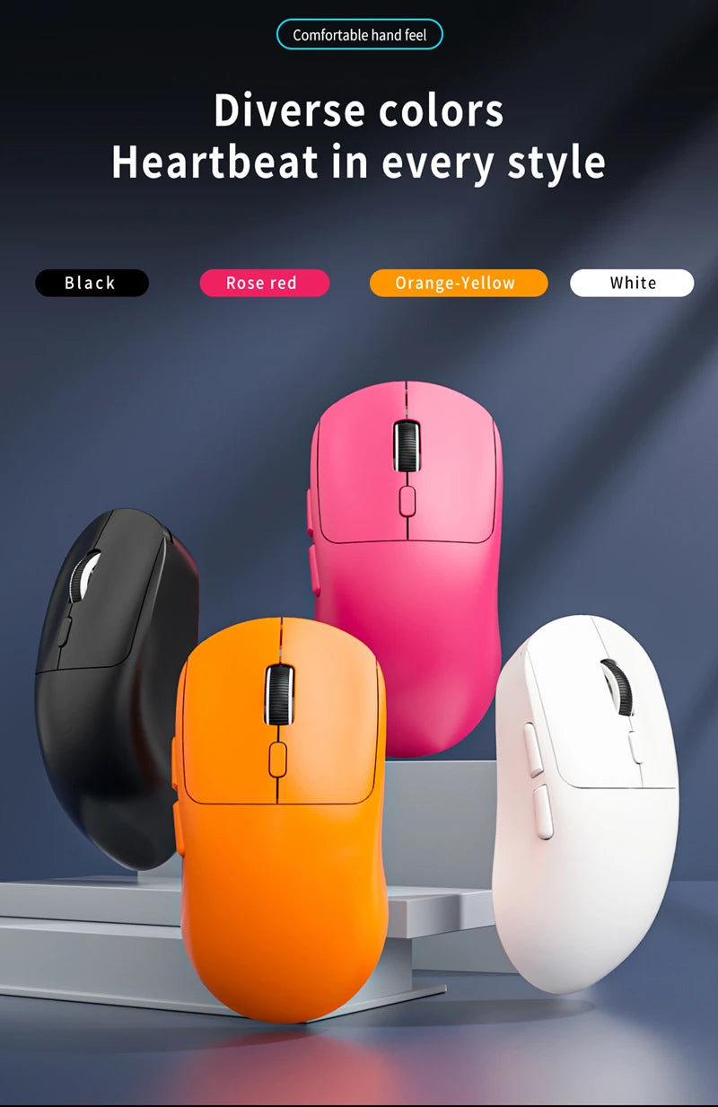 M348 Superlight Mouse Bluetooth 2.4G Wireless Gaming Mouse Flagship Chip Gaming Sensor 6 Adjustable DPI for Office Game