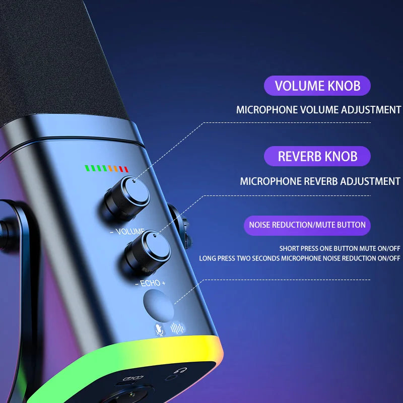 XLR/USB Dynamic Microphone for Streaming & Gaming,  Ideal PC Mic for Youtube, Singing, Recording