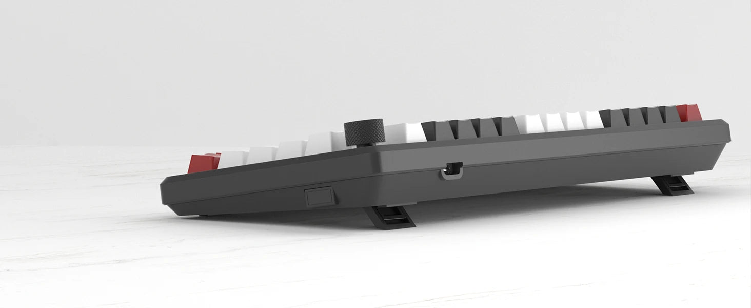 MageGee 75% Mechanical Gaming Keyboard with Knob Control, Blue Backlit Wired Gaming Keyboard Red/Yellow Switch for PC Windows