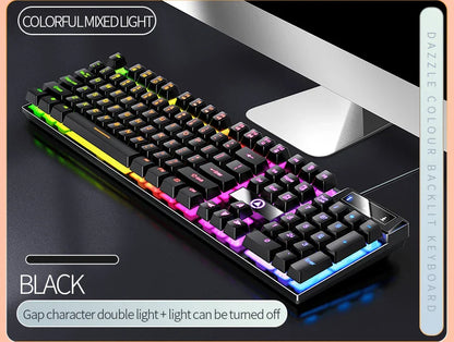 Wired Mechanical Keyboard, Laptop, Desktop Computer, Office Gaming Keyboard, Brown Switch, Multicolor USB Computer Accessories