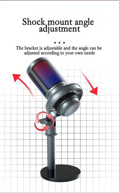 GAM-ME6S desktop live streaming microphone mobile game RGB dazzling lighting USB computer karaoke