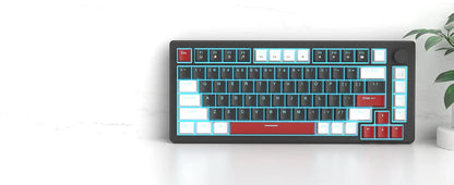 MageGee 75% Mechanical Gaming Keyboard with Knob Control, Blue Backlit Wired Gaming Keyboard Red/Yellow Switch for PC Windows