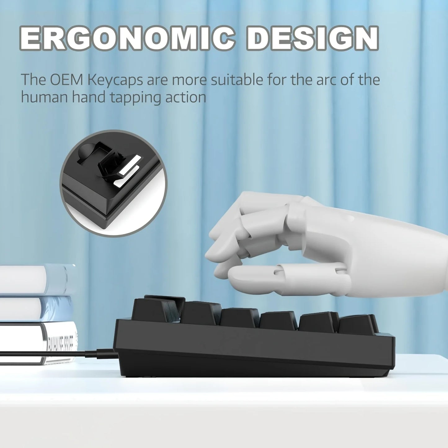 AJAZZ AK820 Wired with rotary volume buttons Hot-swappable keys for office and home mechanical keyboards