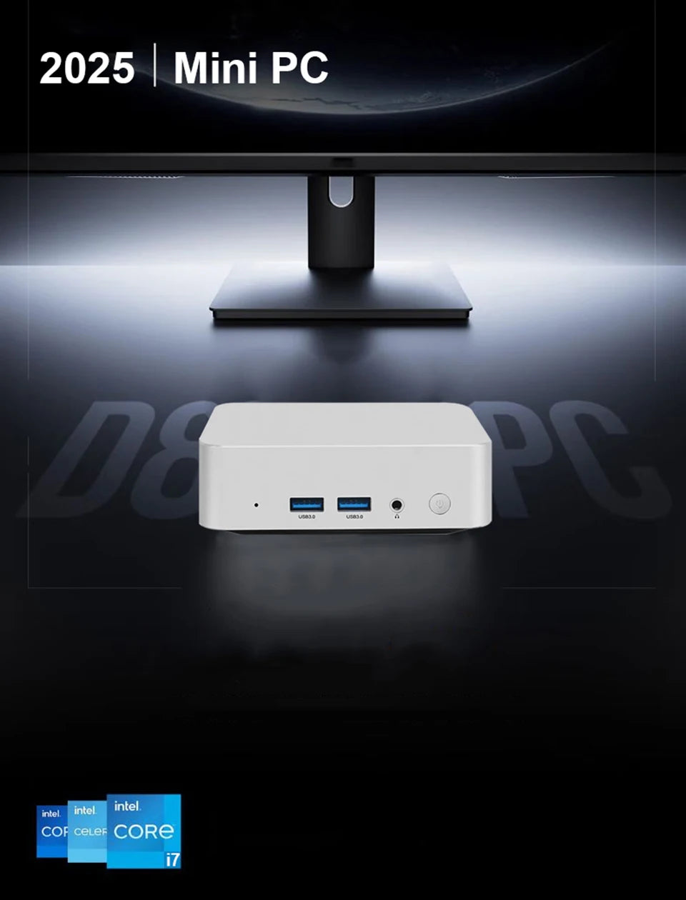 2025 Mini PC Windows 10 Intel Core i7 8500Y Desktop Pc Gaming Computer 12GB DDR4 1TB 2TB SSD WiFi 6 BT4.2 Portable Mini Pc Gamer