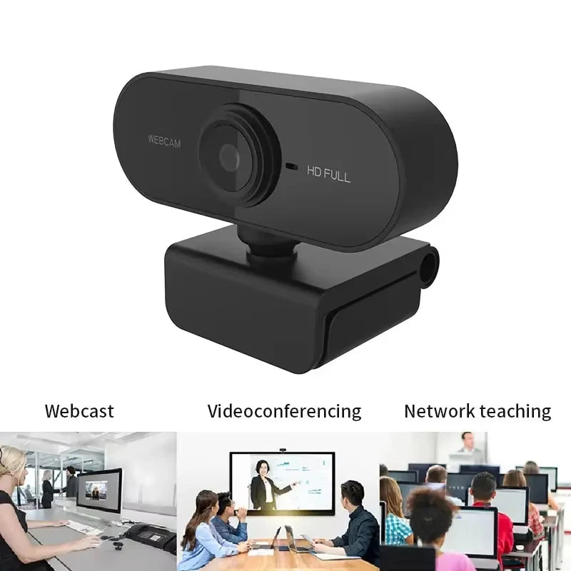Full HD 1080p Webcam USB With Mic Mini Computer Camera,Flexible Rotatable , for Laptops, Desktop Webcam Camera Online Education