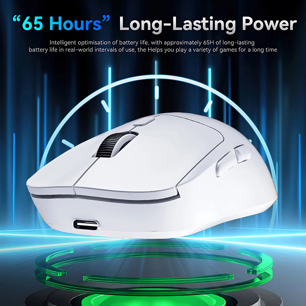 M348 Superlight Mouse Bluetooth 2.4G Wireless Gaming Mouse Flagship Chip Gaming Sensor 6 Adjustable DPI for Office Game