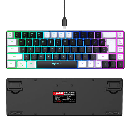 60% Wired Gaming Keyboard, Small RGB Backlit Membrane 68 key Gaming Keyboard, Ultra-Compact Mini Keyboard For PC Computer Gamer