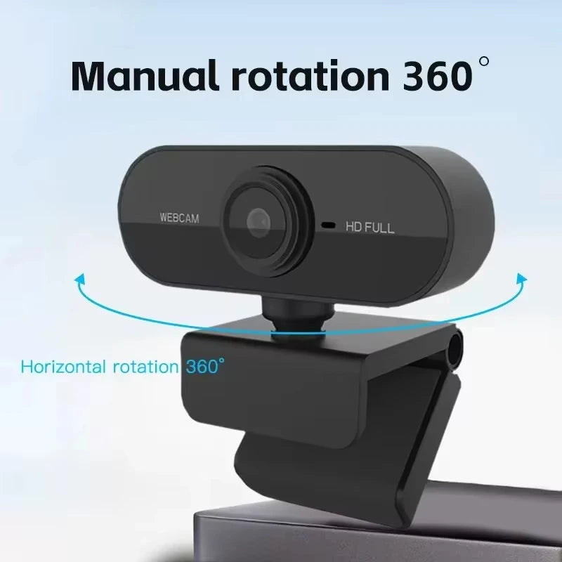 Full HD 1080p Webcam USB With Mic Mini Computer Camera,Flexible Rotatable , for Laptops, Desktop Webcam Camera Online Education
