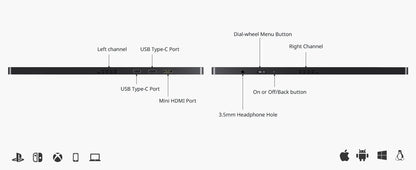 XIANWEI 18.5 inch Portable Monitor Touch 100%sRGB 100Hz External Screen Gaming Office Display For Switch Phone Laptop Xbox PS4/5